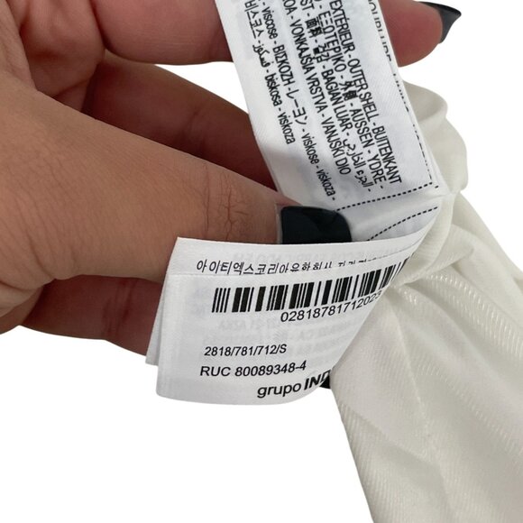 Zara Womens Blazer Suit Jacket S Small Ecru Topstitched Polyester 2818/781 NWT - Picture 10 of 16